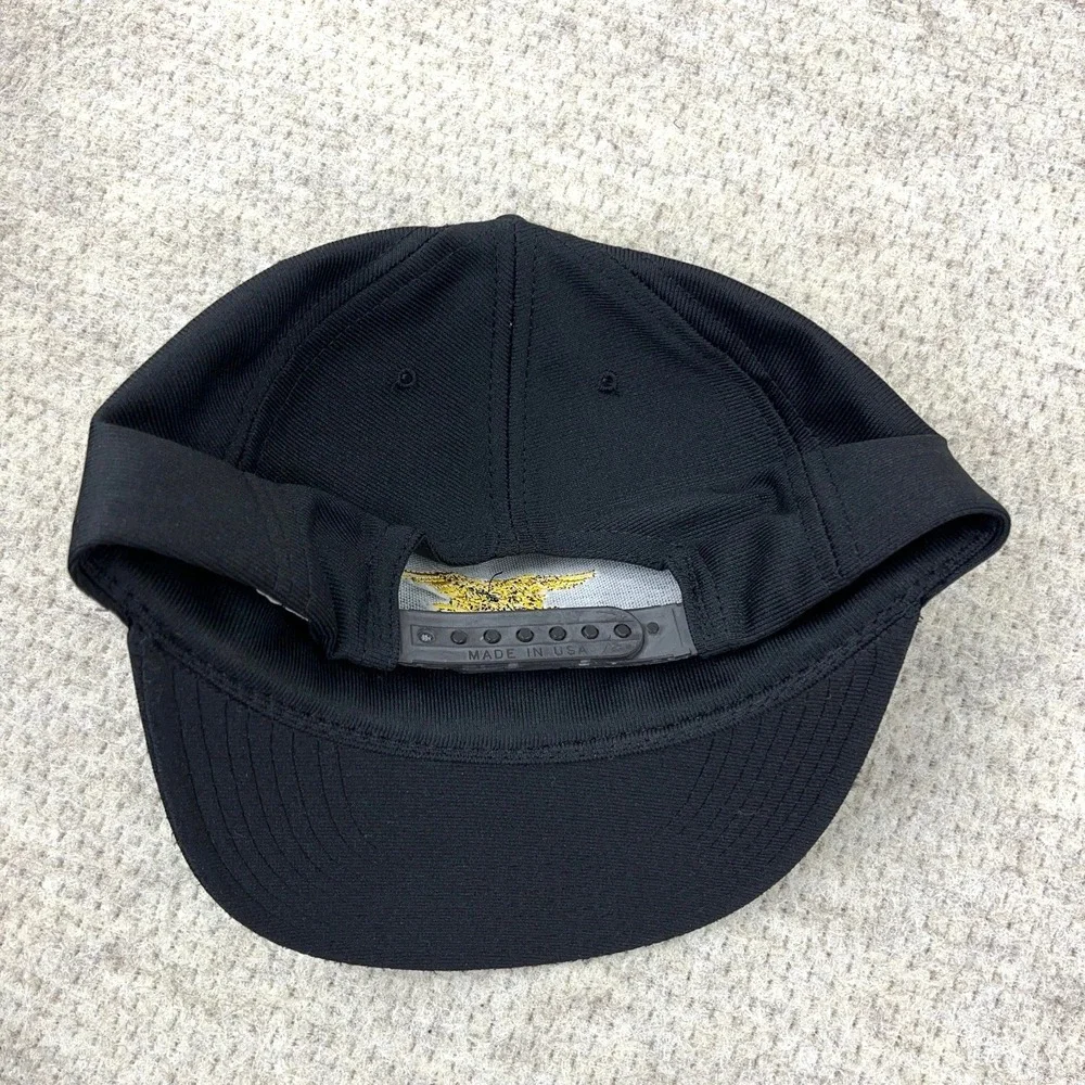 Vintage US Navy SEAL Team Hat Cap Snapback Made In USA Black Yellow Military 90s